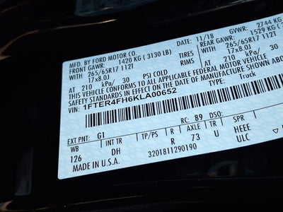 2019 Ford Ranger LARIAT