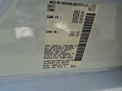 2022 Nissan Altima 2.5 SR